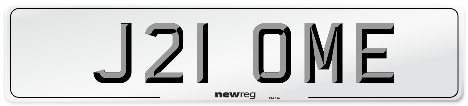 J21 OME Number Plate from New Reg